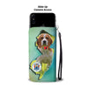 Cute Beagle Dog Print Wallet CaseNJ State