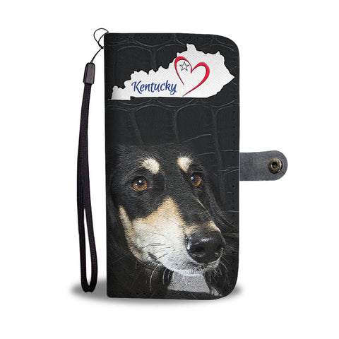 Saluki Dog Print Wallet CaseKY State