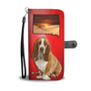 Cute Basset Hound Print Wallet CaseSD State