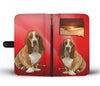 Cute Basset Hound Print Wallet CaseSD State