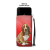 Cute Basset Hound Print Wallet CaseSD State