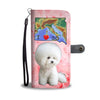 Cute Bichon Frise Print Wallet CaseSD State