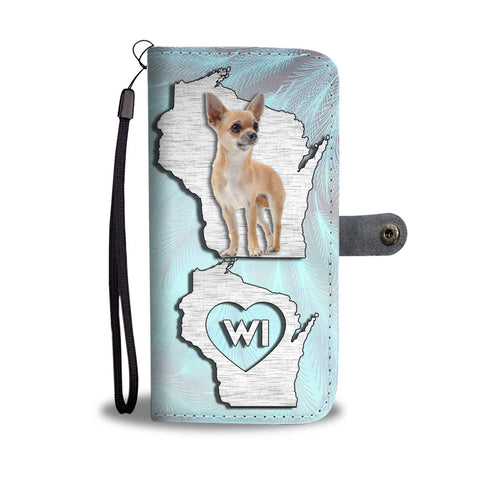 Cute Chihuahua Print Wallet CaseWI State