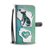 German Shepherd Dog Print Wallet CaseWI State