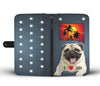 Pug Dog Print Wallet CaseSD State