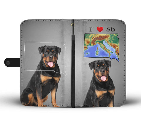 Rottweiler Dog Print Wallet CaseSD States