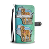 Golden Retriever Dog Art Print Wallet CaseWI State