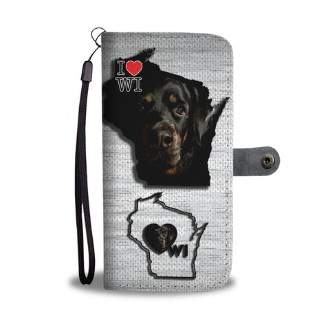 Amazing Rottweiler Print Wallet CaseWI State
