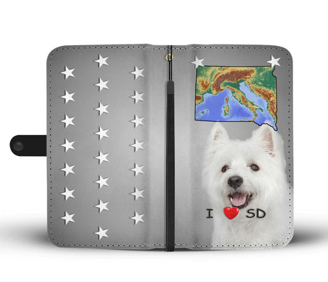Lovely West Highland White Terrier Print Wallet CaseSD State