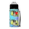 Lovely Border Collie Print Wallet CaseOK State