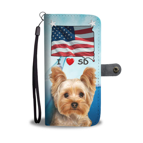 Yorkshire Terrier Print Wallet CaseSD State