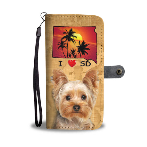 Lovely Yorkshire Terrier Print Wallet CaseSD State