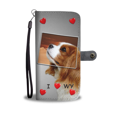 Cavalier King Charles Spaniel Print Wallet CaseWY State