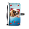 Cute Cavalier King Charles Spaniel Print Wallet CaseWY State