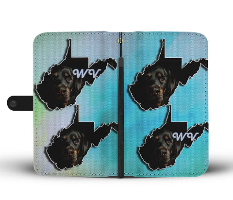 Amazing Rottweiler Print Wallet CaseWV State