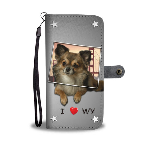 Lovely Chihuahua Print Wallet CaseWY State