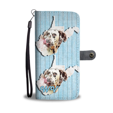 Dalmatian Dog Art Print Wallet CaseWV State