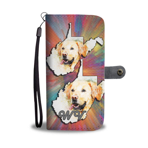 Labrador Dog Art Print Wallet CaseWV State