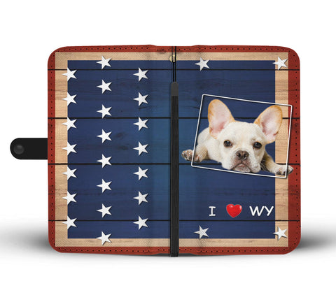 Amazing French Bulldog Print Wallet CaseWY State