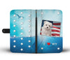 Maltese Dog Print Wallet CaseWY State