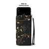 Pug Dog On Black Print Wallet CaseWY State