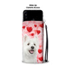 Cute West Highland White Terrier Print Wallet CaseWY State