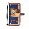 Yorkshire Terrier Print Wallet CaseWY State