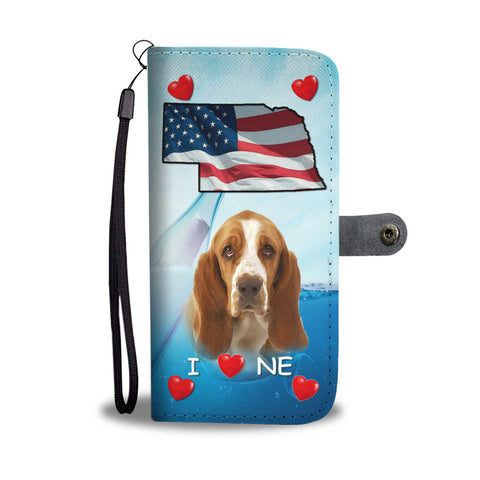 Basset Hound Print Wallet CaseNE State