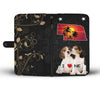 Lovely Beagle Dog Print Wallet CaseNE State