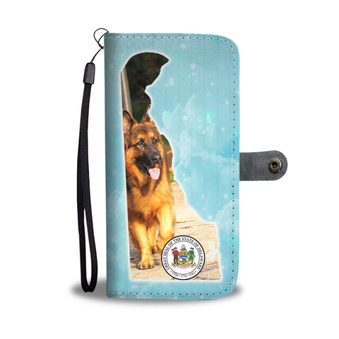 Amazing German Shepherd Print Wallet CaseDE State