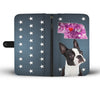 Boston Terrier Print Wallet CaseNE State