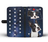 Cute Boston Terrier Print Wallet CaseNE State