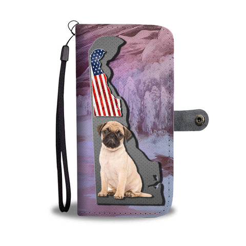 Cute Pug Dog Print Wallet CaseDE State