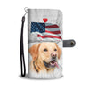 Cute Labrador Retriever Print Wallet CaseNE State