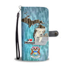 Cute Golden Retriever Puppy Print Wallet CaseMI State