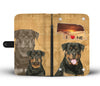 Lovely Rottweiler Dog Print Wallet CaseNE States