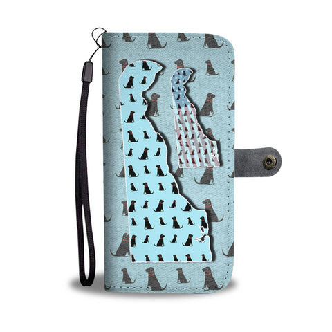 Labrador Pattern Print Wallet CaseDE State