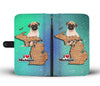 Lovely Pug Dog Print Wallet CaseMI State