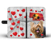 Cute Yorkshire Terrier Print Wallet CaseNE State