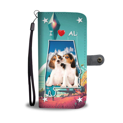 Lovely Beagle Dog Print Wallet CaseAL State