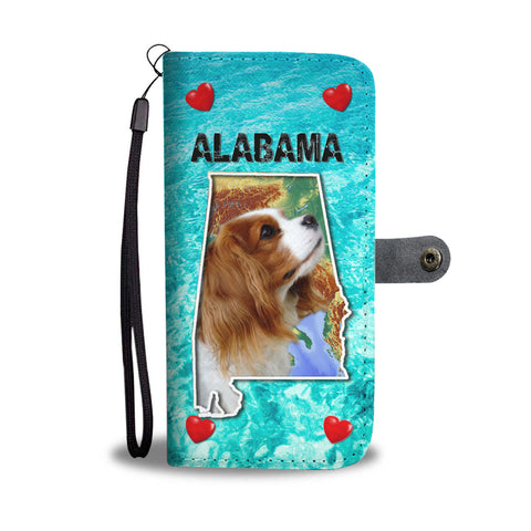 Cute Cavalier King Charles Spaniel Print Wallet CaseAL State