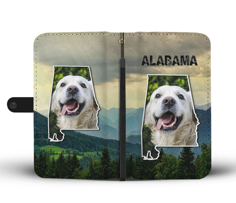 Golden Retriever Print Wallet CaseAL State