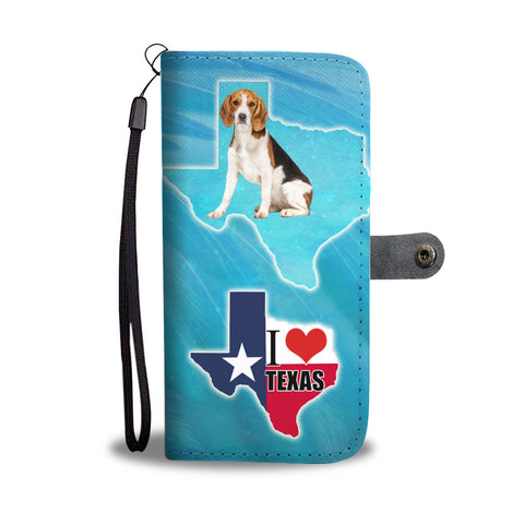 Beagle Dog Print Wallet CaseTx State