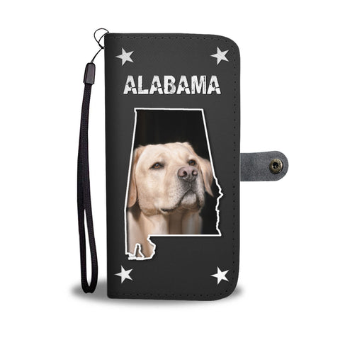 Labrador Retriever On Black Print Wallet CaseAL State