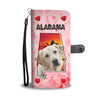 Labrador Retriever On Pink Print Wallet CaseAL State