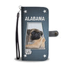 Pug Dog Print Wallet CaseAL State