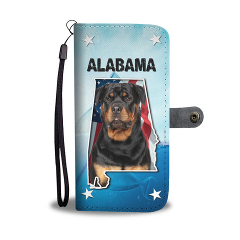 Rottweiler Dog Print Wallet CaseAL States