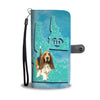 Basset Hound Dog Print Wallet CaseID State