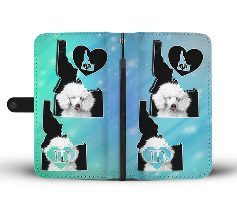 Cute Poodle Dog Print Wallet CaseID State