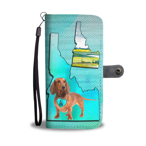 Dachshund Dog Print Wallet CaseID State